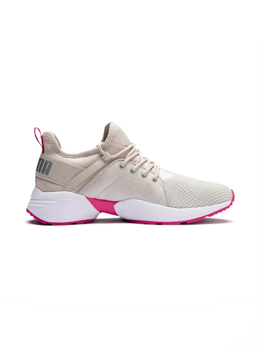EUC•PUMA Women's Sirena Summer Pack Sneakers•Beige🍦, Silver & Pink🩷Accents•8.5
